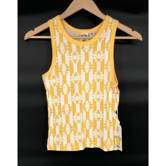Billabong Tops - NWT Billabong Smiley Little Smiles Daisy Print Tank Top Womens XS Sustainable